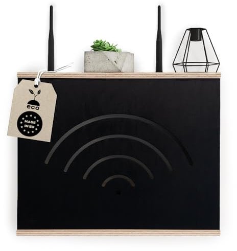 MOE UHANE Router Cabinet - Router Storage Box - Router Hide - Router Box - Wall Box - Wall Boxes - WiFi Shelf - Wifi Cabinet - Made in EU (40 x 9.5 x 32)