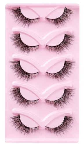 ZXUPOI Faux Cils Fox Eye Lashes Naturel Faux Cils en œIl de Chat Fluffy Cat Eye Lashes Doux Angel Winged Fake Eyelashes