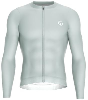 INBIKE Fahrradtrikot Herren Radtrikot Rennrad Trikot Fahrradbekleidung Summer Langarm mit 3 Taschen Men's Jesery Atmungsaktiv Elastisch UV-Protect Schnell Trocknend Grün,XL