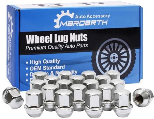 Set of 20, 14x1.5 Wheel Lug Nut Chrome 1.5 Inch Compatible with OEM Factory Camaro Corvette Equinox Impala Wheel