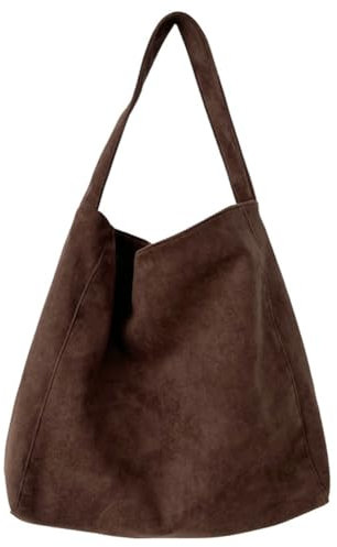 CRGANGZY Umhängetasche for Damen, großes Fassungsvermögen, stilvolle Arbeitstasche aus Tweed-Stoff, modische, lässige Handtasche for den täglichen Gebrauch im Büro, einfarbige Handtasche (Ka