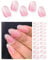 AutyaMee Semi Cured Gel Nail Strips (Glitter Pink Ombre), 20 Pcs Gel Nail Wraps, Stickers, UV Light Required, Salon Quality, Long Lasting