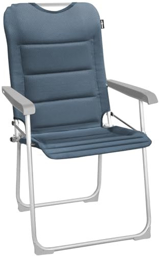 BRUNNER Campingstuhl Sangria Klappstuhl Faltstuhl Faltbar Verstellbar Leicht Alu Hellblau