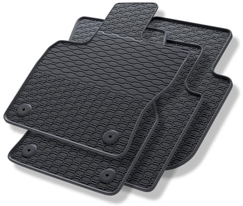Mossa - Gummifußmatten Auto kompatibel mit VW Volkswagen Tiguan Allspace SUV (2017- ) schwarz Gummimatten Gummi Fußmatten