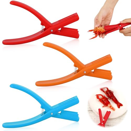 3pcs Éplucheur d'Écrevisses, Plastique Décortiqueur d'Écrevisses Utile Outil De Décorticage d'Écrevisses Portable Éplucheur de Crevettes Outils Fruits de Mer pour la Maison le Restaurant