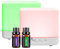 Diffuseur 300ml Huile Essentielle x2Pack avec Ensemble de 2 huiles essentielles Blanc Humidificateur Mignon avec Cool Mist, Auto Off, 7-Colors Nuit lignts 3 en 1 diffuseur d'arôme Portable pour