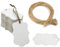 Preisschilder, 100 Stück Mini-Preisschilder Etiketten, 5×3 cm Preisetiketten Hängeetiketten Weiße Anhänger Etiketten mit 20 Meter Juteseil für Flohmarkt Schmuck Geschenk Hang Tags (100 Weiß)