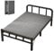 Klappbett Gästebett Doppel Klappbett aus Kohlenstoffstahl, Klappbett Ohne Montage, Tragbares Klappbett, Multifunktionales Einfaches Klappbett, für Haus, Büro(188.5x120x41cm)