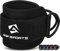AQF Ankle Straps for Cable Machines Attachment - Neoprene Padded Gym Wrist Cuff Legs Extensions Curls, Kickbacks, Weightlifting Hip Abductor, Abs, Glute Workout (Black 2.0, Single)
