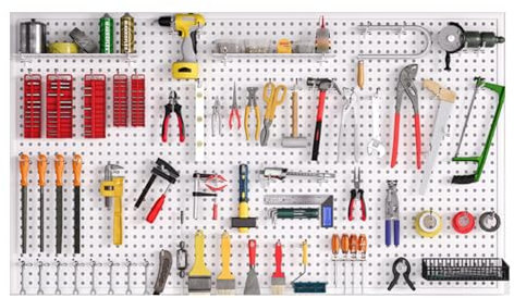 Panneaux perforés, Panneaux perforés, Supports de Rangement d'outils pour Panneau perforé, Panneaux muraux en métal, Organisateur Mural pour Bureau à Domicile, Salle d'artisanat, Cuisine, GA