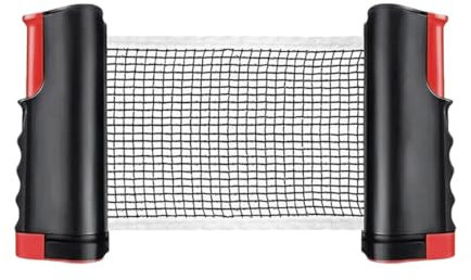 JZK Rete da ping pong retrattile da 165 cm, ricambio portatile per rastrelliera da ping pong, staffa a morsetto per tavolo da pingpong, scrivania da ufficio, cucina di casa o tavolo da pranzo