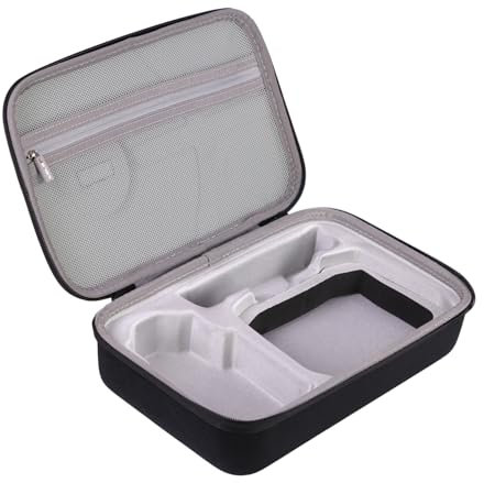JSVER Tasche für DJI Mini 4 Pro, Tragetasche PU-Leder kompatibel mit DJI Mini 4 Pro Case für Combo und Zubehör Tragekoffer für DJI RC-Schwarz