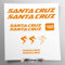Aufkleber-Set kompatibel mit Rahmen MTB Mountainbike und Helm | Decals Aufkleber für Fahrrad Schriftzug Logos | Stickersland® – Santa (Orange matt)