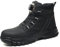 EJIMUQO Offerte Black Friday Stivali Cowboy Uomo Vera Pelle Stivali Tacco Alto A Spillo Stivali Neri Stivali Alti Da Uomo Invernali Stivali Moto Uomo Stivaletti Da Ballo Con Tacco Basso