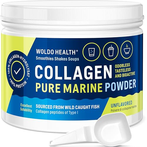 Marine Kollagen Pulver aus Wildfang Typ 1 Peptide - 150g Fisch Kollagen aus Kabeljau, Alaska-Pollack, Pazifischem Kabeljau, Seelachs & Schellfisch