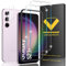 Verre Trempé pour Samsung Galaxy S23+/Plus - 2+2 Pièces avec Protecteur de Caméra, Anti-empreintes Digitales, 9H Dureté, 3D Couverture Complète Protection Écran