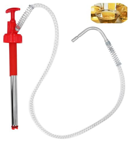 Portable Transfer Pump, Hand Oil Drum Pump, Liquid Fuel Transfer Pump, Leakage Proof Manual Vertical Oil Drum Pumps with Non Drip Nozzle, for 20L Drum