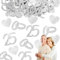 Silberhochzeit Deko, 240 Stück Streudeko Silber Hochzeitsdeko, Deko Zur Silberhochzeit Motive Wie Eheringe Und Herzen Und 25, Für Silberhochzeit Party Tischdeko Festliche Anlässe