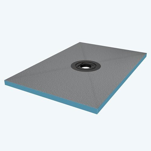 doporro Receveur à Carreler Recoupable sur Mesure pour Douche Bac de Douche avec Pente Intégrée 80x120x4cm avec Bonde AL06 Design XPS