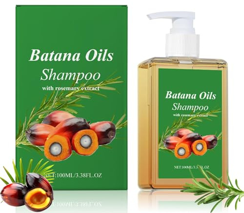 Batana Oil Shampoo, Rosemary Shampoo, Batana Öl für Haare | Batana ShamPoo, Repariert Beschädigtes, Haar mit Feuchtigkeit, für Gesünderes, Dickeres, Glatter Haar