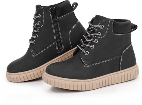 Hawkwell Stivaletti per bambini con chiusura lampo, sneaker per bambini con design alto simile agli stivali, per ragazzi e ragazze (bambini piccoli/bambini)