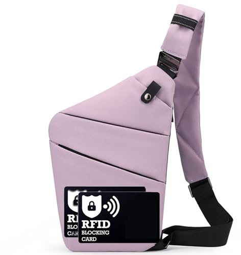 ibalulu Marsupio Antifurto Multifunzione, Borsa a Tracolla con Tasche Multiple, Marsupio Donna Resistente all'Acqua, Borsello Uomo Tracolla Sicuro per Viaggi