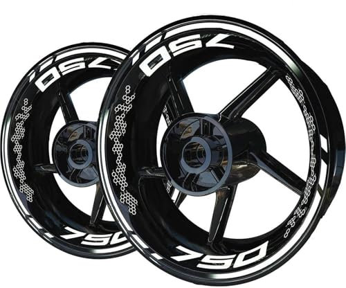 SYMWBD Adesivi per Cerchioni Adesivi Riflettenti per Cerchi Moto per Kawasaki Z750 Z 750 Adesivi A Strisce per Cerchi Adesivo per mozzo Ruota(Colore 2)
