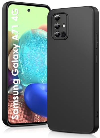 ICEDIO Soft Silikon Hülle für Samsung Galaxy A71 4G 6.7″(2020) | Soft-Touch Oberfläche, Hautfreundliches Silikon, Anti-Fingerabdruck, Stoßfest, Erhöhter Kamerarahmen, Passgenaue Aussparungen