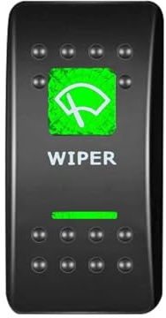 Fensterheber Schalter für Maletero Wippschalter mit LED-Balgenpumpe, Momentan/Verriegelung, Marine-Qualität, geeignet für Wohnwagen, 4 x 4 Boote, Carling (Wiper)
