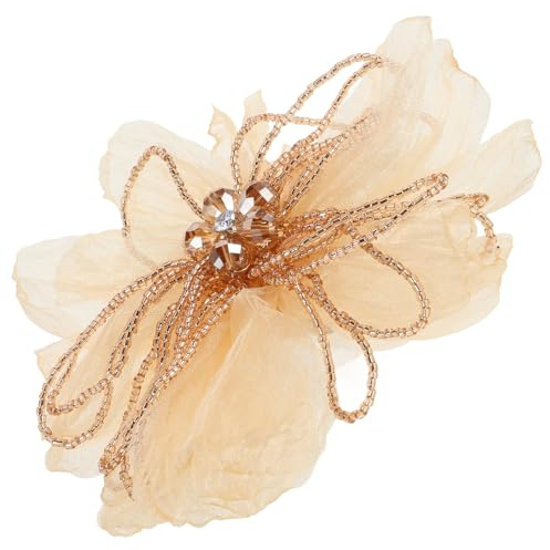 Ipetboom Broche Fleur en Tissu Élégante Lors de Femme Design Délicat et Moderne et Broche pour Vêtements Sécurisée Adaptée aux Robes Rassemblements Décontractés