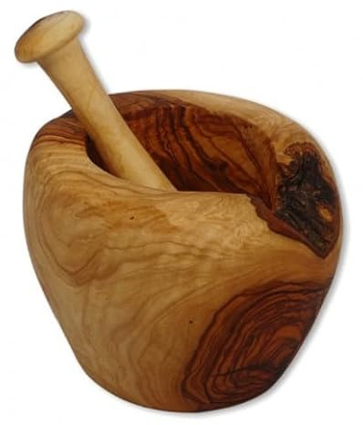 seleXions® Olivenholz Mörser mit Rinde 12cm