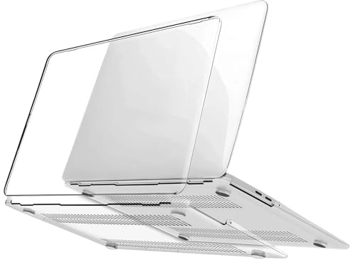 Case for MacBook Air 13 inch M5 M4 M3 M2 (2026 2025-2022) Hard Shell Cover Compatible with 13.6 Mac Air A3449 A3240 A3113 A2681 Plastic Protective Cover Laptop Accessories, Crystal Clear
