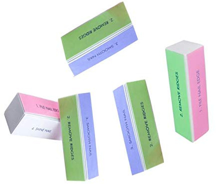 Lot de 5 limes à ongles professionnelles pour manucure et pédicure (comme illustré, taille unique)