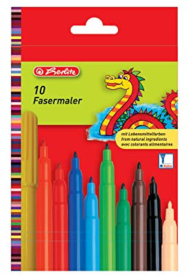 Herlitz Filzstifte, 10 Farben, 10 Stück