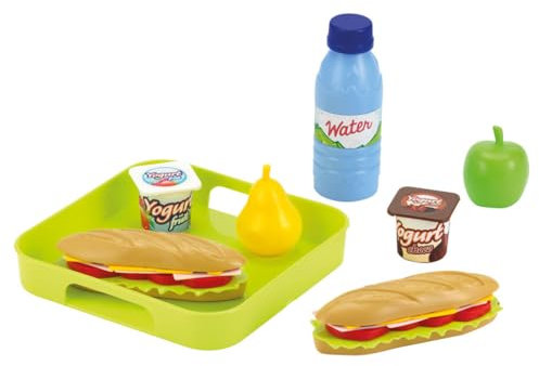 Jouets Ecoiffier – 955 - Plateau de Sandwich avec accessoires pour enfants – Imitations d'aliments – Dès 36 mois – Fabriqué en France