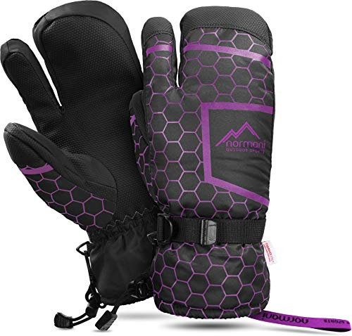normani Winterhandschuhe Apex gefüttert mit ComforMax Classic bis -35 Grad im Hummer Stil Farbe Schwarz/Violett Größe XS