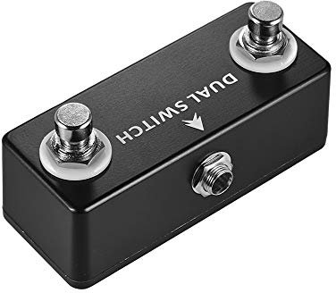 Festnight Pedale Effetti per Chitarra Nero MOSKY DUAL SWITCH Doppio Interruttore a Pedale