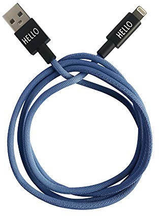 Design Letters MyCable, kompatibel für iPhone, 1 M. (Blau) - Modischen Farben, Kabel mit USB 2.0, Nylon geflochten, Ihr persönliche Kabel