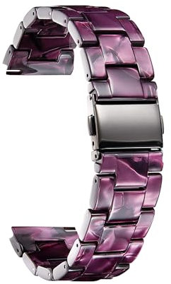 BINLUN Harz Uhrenarmband für Damen Herren 12mm 14mm 16mm 18mm 20mm 22mm,Ersatz Uhrenarmbänder Faltschließe Schnellverschluss für Smartwatch,14 Farben Licht Mode Hautfreundliche Armband in 3 Schnallen