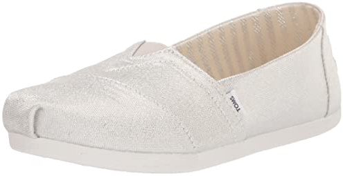 TOMS Damen Alpargata Flacher Slipper, Silver Glimmer, 39 EU