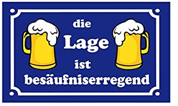 TS24direkt Bier - Die Lage ist besäufniserregend Fahne (V38) - 90x150cm