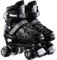 Sumeber Rollschuhe Kinder Inliners Roller Skates Roller Blades 4 Räder Flash Kinder Inline Skates für Anfänger Outdoor/Indoor Verstellbar Rollschuhe Kinder Geburtstagsgeschenk (Schwarz, L)