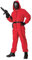Maskworld - Korean Game Aufseher Kostüm - Roter Overall ohne Maske - XL - Verkleidung Karneval Halloween Motto-Party