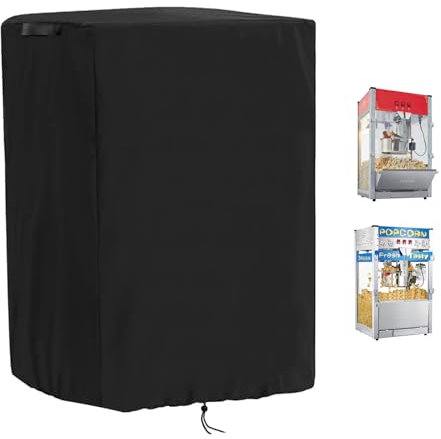 Rilime Popcorn Machine Cover Compatible with GREAT NORTHERN- Waterproof 420D Popcorn Cart Cover,Dustproof Popcorn Maker Cart Cover With Adjustable Drawstring 16L X 18W X 31H