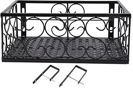 Soporte para Macetas de Balcón,Estante Decorativo de Hierro Engrosado para Barandilla de Patio con Retenedores,Cesta Colgante de Hierro para Estantería de Jardín al Aire Libre Patio(for6.5cm)