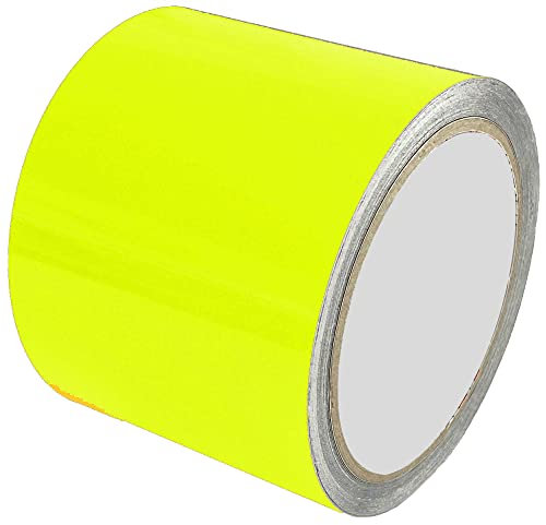 INDIGOS UG - Klebeband Neonrot fluoreszierend - 10m x 100mm - Zierstreifen Auto Zubehör - Felgenaufkleber Motorrad - Autofolie - Boot Modellbau - Dekorstreifen Seitenstreifen Tuning