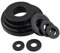 Schwarzer Kunststoff-Nylon-Unterlegscheiben-plattierter flacher Abstandshalter M2 2,5 3-M20-M18x32x3mm, 10 Stück