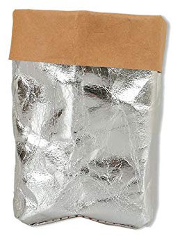 Knadgbft Sukkulenten-Übertopf, waschbar, Kraftpapier, Blumentopf, wiederverwendbare Multifunktionstasche (Silber)