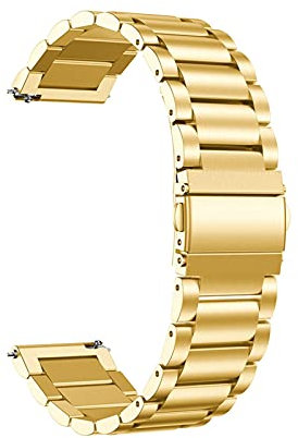 EDVENA Stainless Steel Strap Compatible With Fossil GEN 6 44mm GEN6 Metal Band Compatible With Fossil GEN 5E 44mm/GEN 5 LTE 45mm Smartwatch Watchband Bracelet (Color : Gold, Size : 22mm)