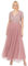 Maya Deluxe Women's Ladies Dress for Wedding Guest Plus Size Empire High Waist Sequins Short Sleeve Evening Bridesmaid, Vintage Rose, 18